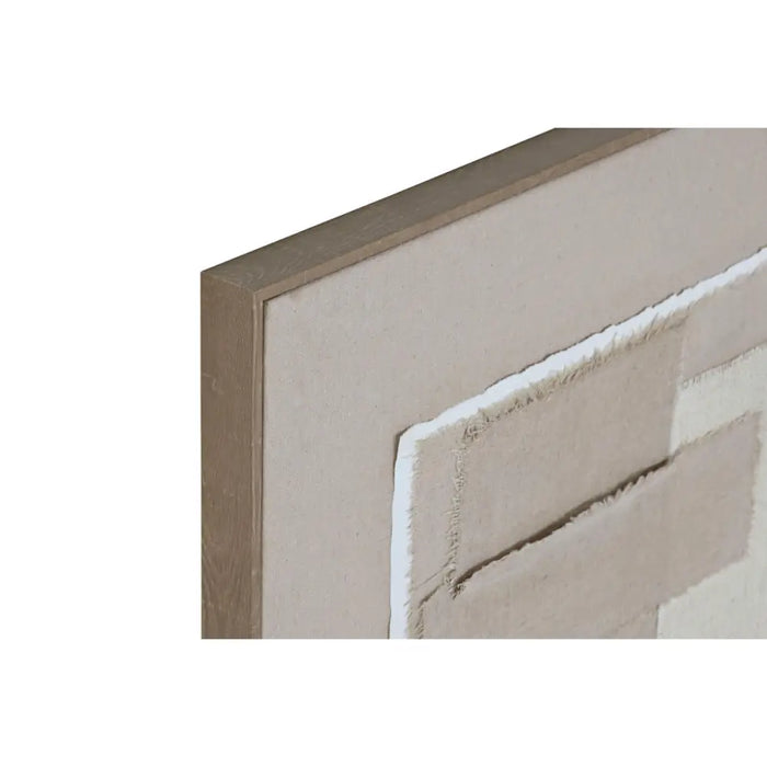 Painting Home ESPRIT Brown Beige Jute polystyrene Abstract Urban 62 x 3,2 x 62 cm (2 Units) - Декорация и