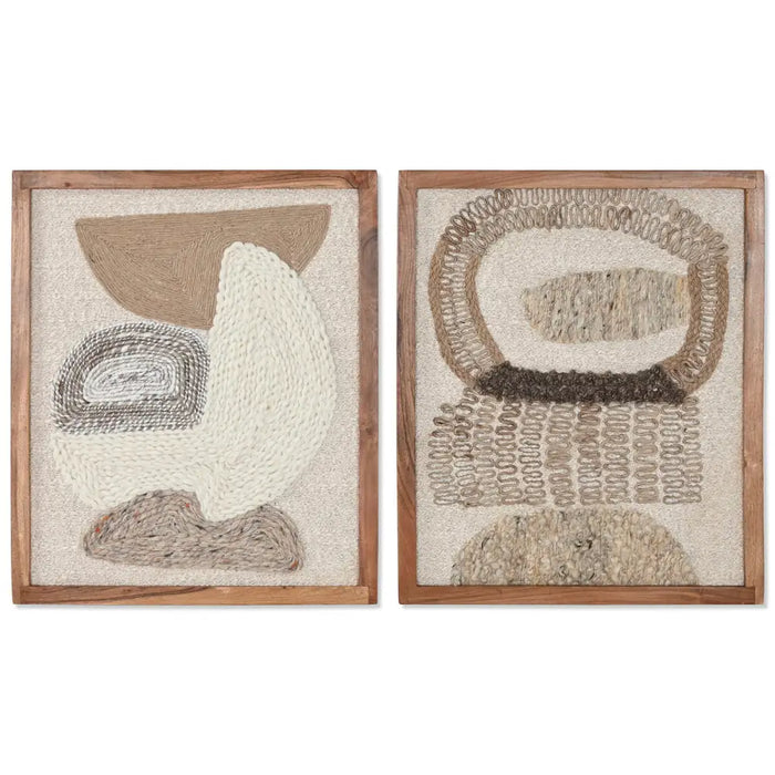 Painting Home ESPRIT Cotton Acacia 50 x 3 x 60 cm - Декорация и Осветление<<<Дом Градина<<<BigBuy&&&Картини и