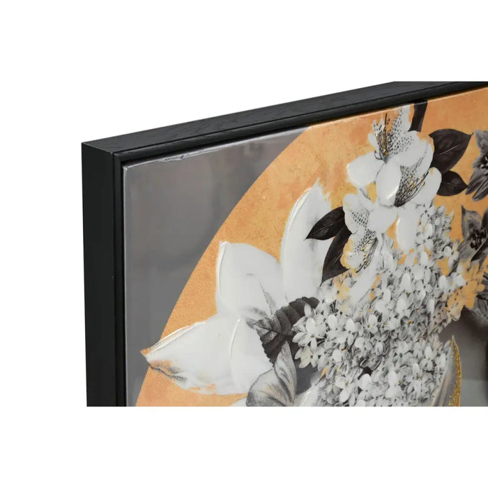 Painting Home ESPRIT Flowers Modern 100 x 3,5 x 100 cm (2 Units) - Декорация и Осветление<<<Дом