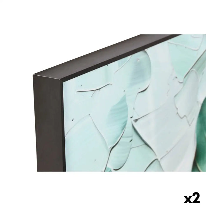 Painting Home ESPRIT Green Palms Tropical 80 x 3,5 x 120 cm (2 Units) - Картини и плакати<<<Декорация и