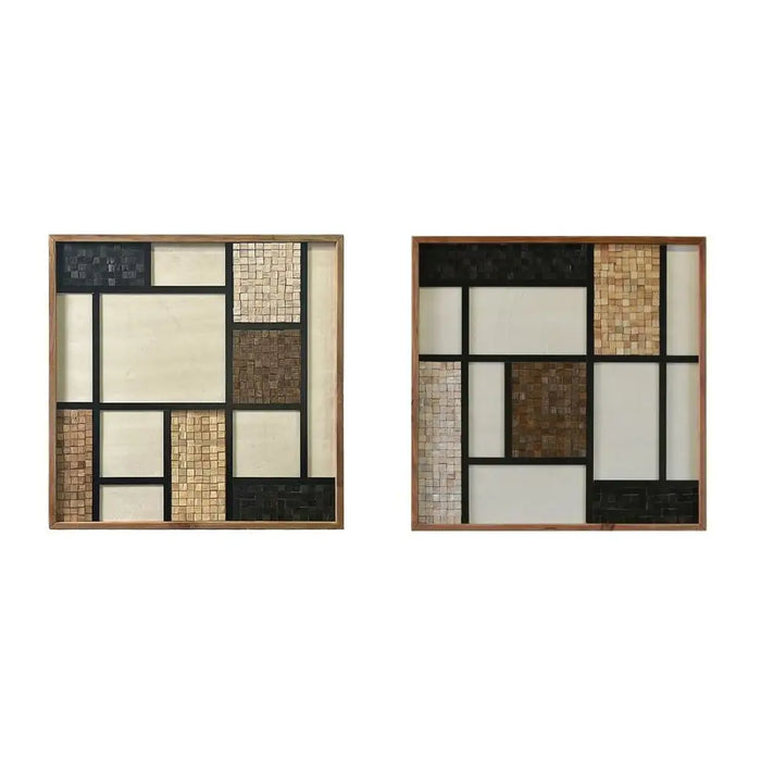 Painting Home ESPRIT Pinewood Recycled Wood 82 x 4 x 82 cm - Декорация и Осветление<<<Дом Градина<<<BigBuy&&&Картини и