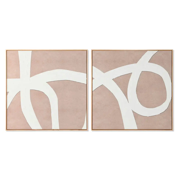 Painting Home ESPRIT Wood Canvas 103 x 4,3 x 103 cm 102,6 X 4,3 X 102,6 CM - Декорация и Осветление<<<Дом