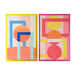 Painting Home ESPRIT Yellow Pink Modern Urban 80 x 3,3 x 120 cm (2 Units) - Декорация и Осветление<<<Дом