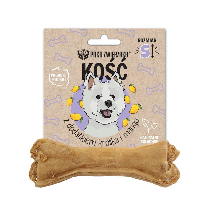 PAKA ZWIERZAKA Bone with rabbit and mango S 10 cm - dog treat - 35g - DelicaciesDLP-PRZ<<<For the dogDLP<<<ActionPL