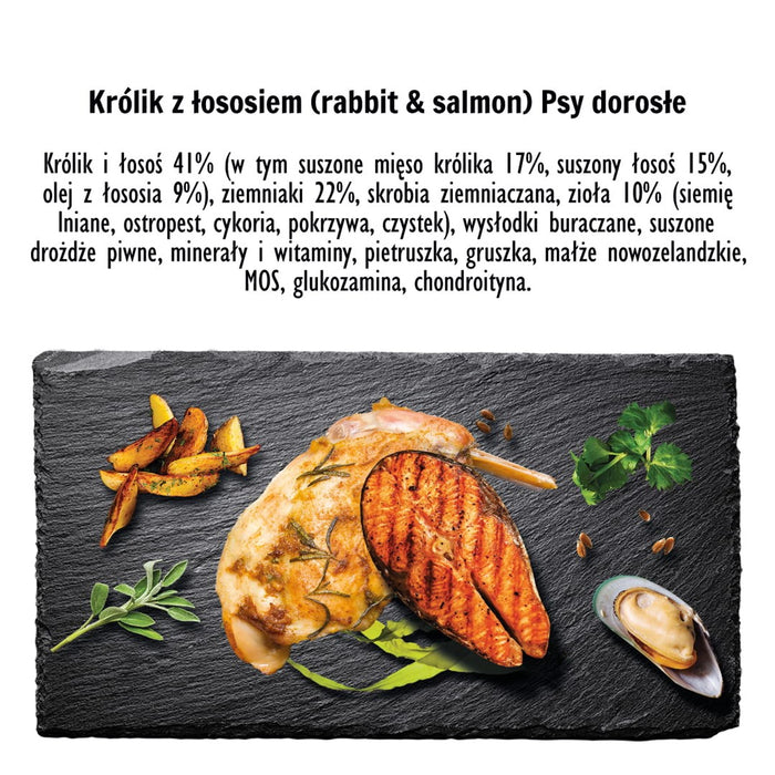 PAKA ZWIERZAKA Rabbit with salmon M - dry dog food - 9kg