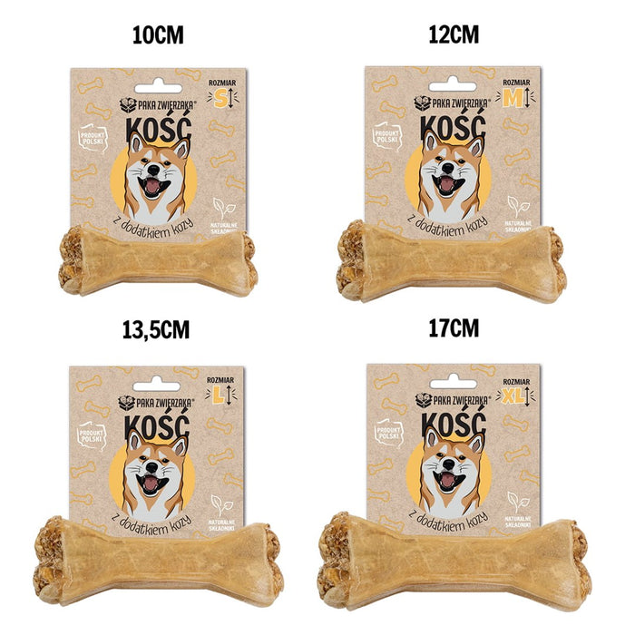 PAKA ZWIERZAKA Bone with goat L 13,5 cm - dog treat - 70g