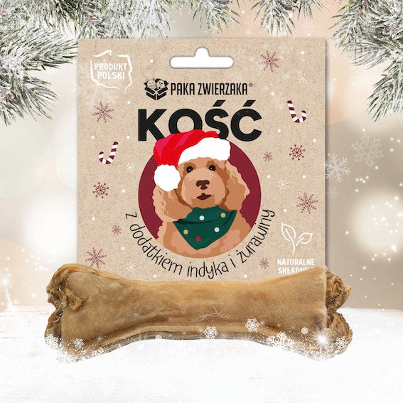 PAKA ZWIERZAKA Bone with turkey and cranberries 12cm - dog treat - 55g
