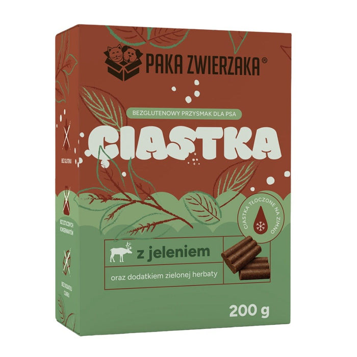 PAKA DLA ZWIERZAKA Venison with green tea – dog treat – 200g