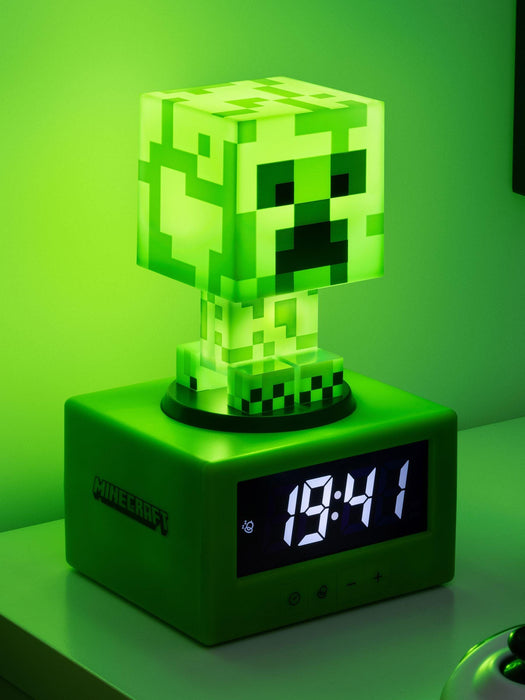Paladone Alarm Clock: Minecraft - Creeper Icon Alarm Clock, PP11369MCFV3