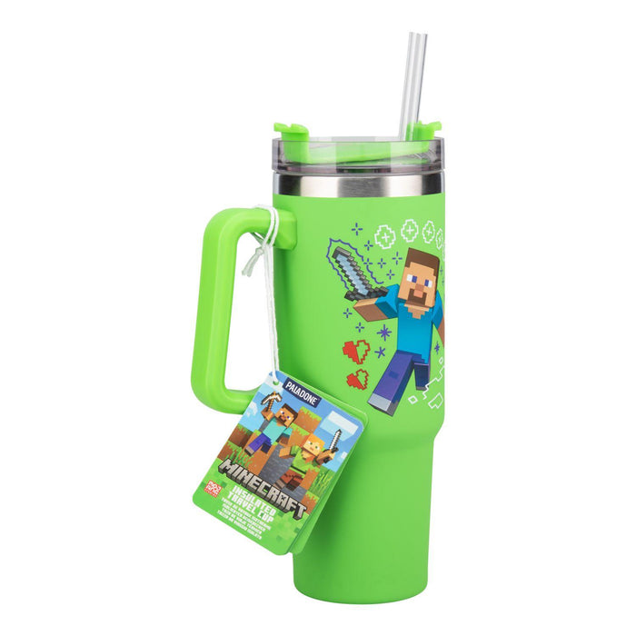 Paladone glass: Minecraft - Green 900ml Multiway Travel Cup Stra, PP14600MCF