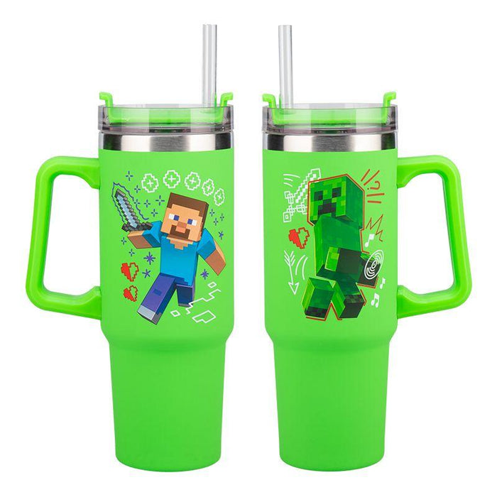 Paladone glass: Minecraft - Green 900ml Multiway Travel Cup Stra, PP14600MCF