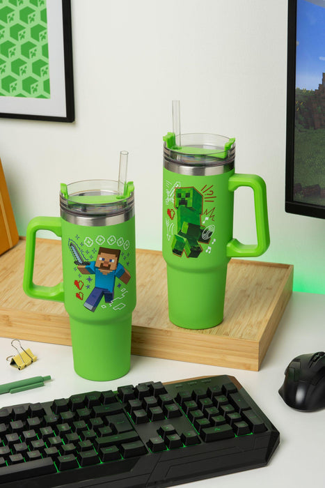 Paladone glass: Minecraft - Green 900ml Multiway Travel Cup Stra, PP14600MCF
