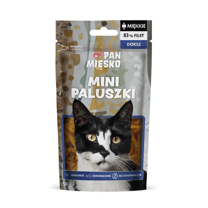 PAN MIĘSKO Mini Cod Fingers - cat treats - 50g - DelicaciesDLK-PRZ<<<For the catDLK<<<ActionPL