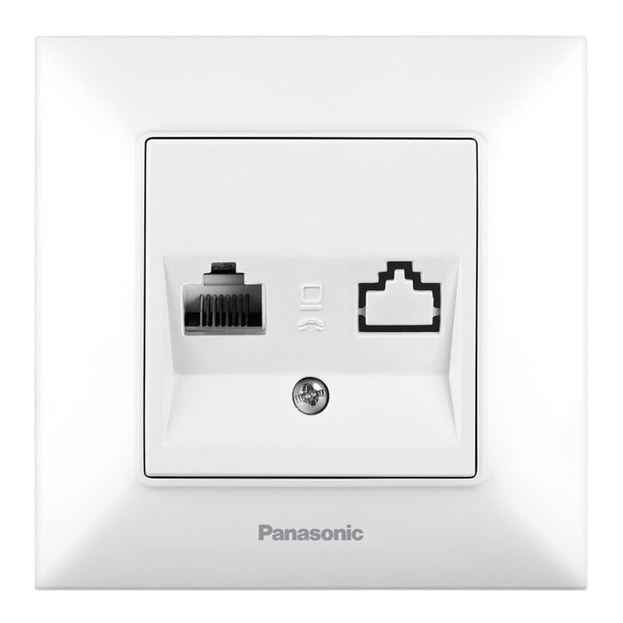 SOCKET COMP. CAT5E WHITE PANASONIC Arkedia Slim