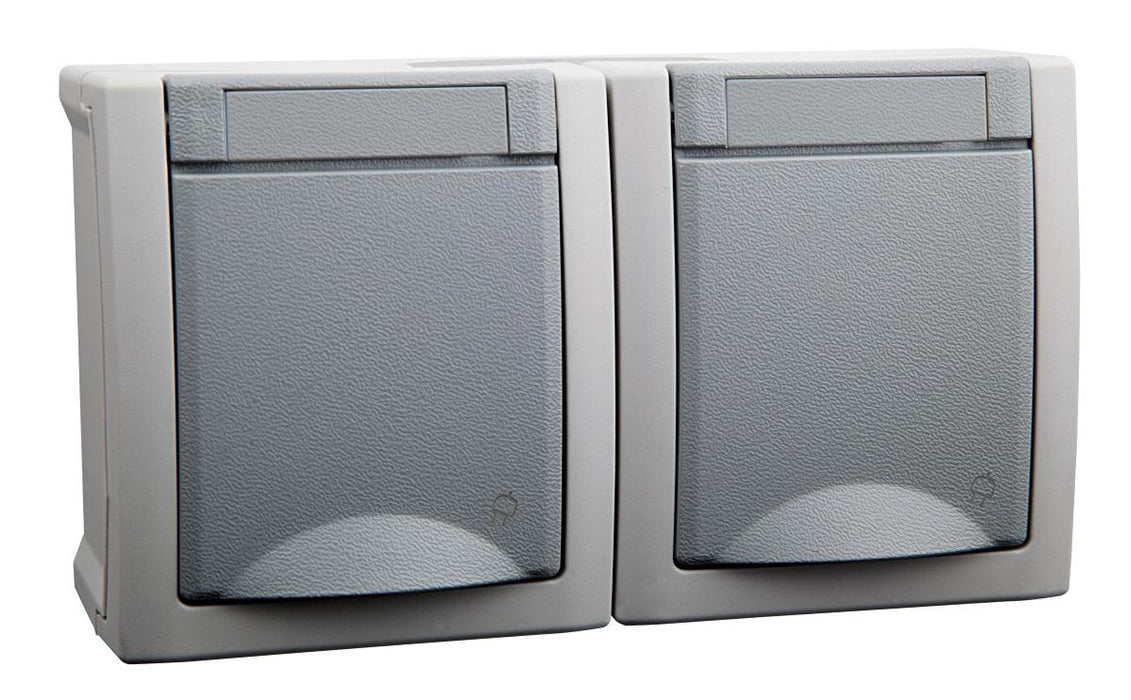 CONTACT DOUBLE SHUKO IP54 GRAY PANASONIC