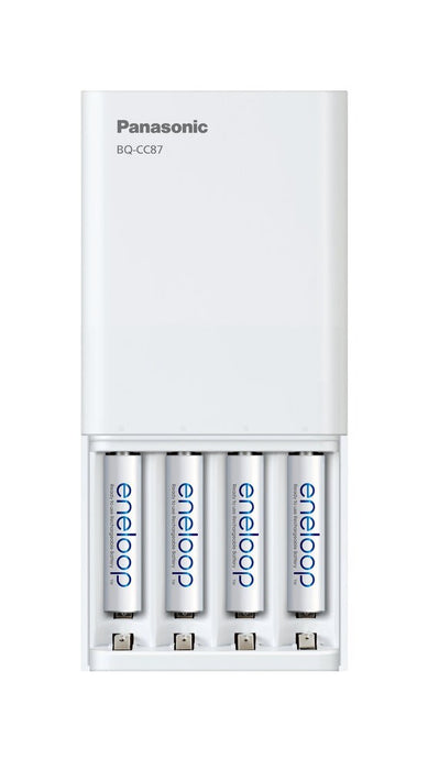 USB battery charger PANASONIC Eneloop Smartplus BQ-CC87 + 4x AA 2000 mAh (K-KJ87MCD40USB)