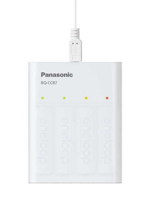 USB battery charger PANASONIC Eneloop Smartplus BQ-CC87 + 4x AA 2000 mAh (K-KJ87MCD40USB)