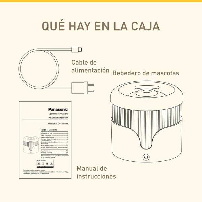 Pet Water Fountain Panasonic CP-JNW01CW