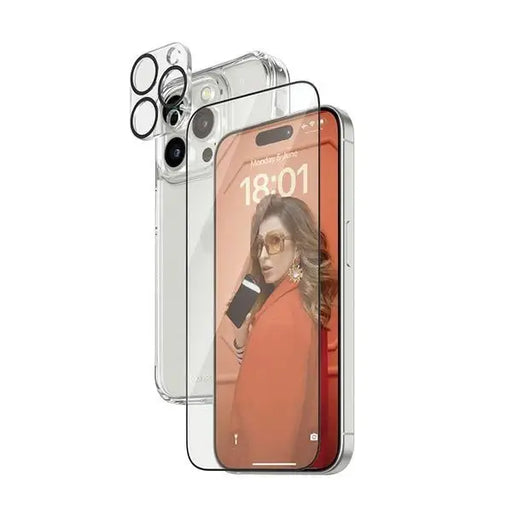 PanzerGlass Bundle 3in1 set transparent case + foil + camera cover for iPhone 15 Pro - Cell phone cases