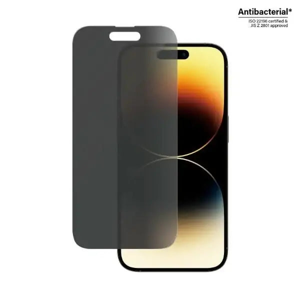 PanzerGlass Classic Fit antibacterial privacy glass for iPhone 14 Pro - Cell phone tempered