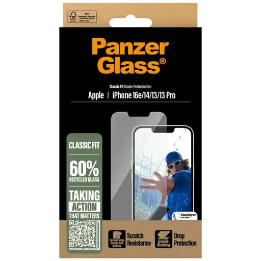 PanzerGlass Classic Fit Tempered Glass for iPhone 16e - Clear - Cell phone tempered glass<<<HurtelXML