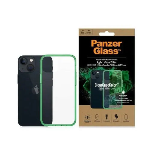 PanzerGlass ClearCase antibacterial Military Grade certified case for iPhone 13 mini - transparent green - Cell phone