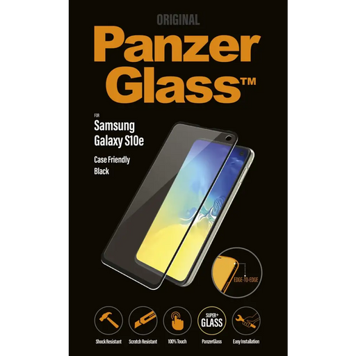 PanzerGlass E2E Super+ tempered glass for Samsung Galaxy S10e - with black frame - Protective lensesAKG-SZK<<<GSM