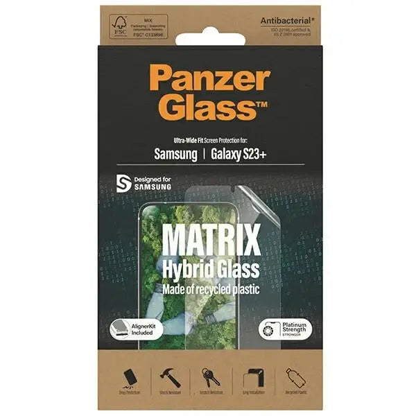 PanzerGlass Matrix hybrid glass with positioner for Samsung Galaxy S23+ - Cell phone tempered glass<<<HurtelXML