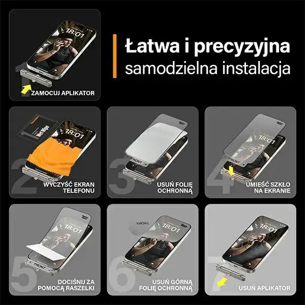 PanzerGlass Matrix Ultra-Wide-Fit hybrid glass for iPhone 15 Pro with positioner - Cell phone tempered glass<<<HurtelXML