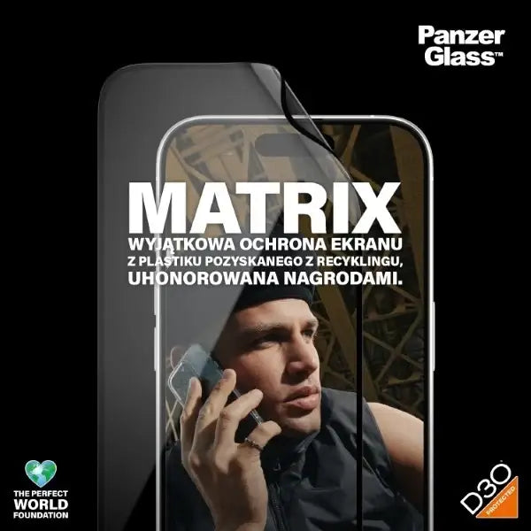 PanzerGlass Matrix Ultra-Wide-Fit hybrid glass for iPhone 15 Pro with positioner - Cell phone tempered glass<<<HurtelXML