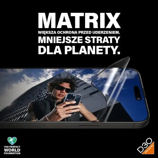 PanzerGlass Matrix Ultra-Wide-Fit hybrid glass for iPhone 15 Pro Max with positioner - Cell phone tempered