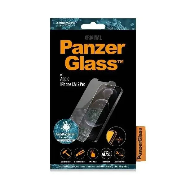 PanzerGlass Pro Standard Super+ antibacterial tempered glass for iPhone 12 / 12 Pro - Cell phone tempered