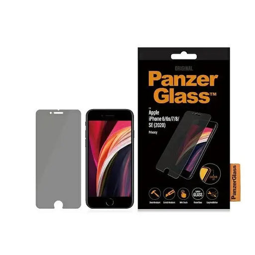 PanzerGlass Standard Super+ privacy tempered glass for iPhone 6 / 6s / 7 / 8 / SE 2020 / SE 2022 - Cell phone tempered