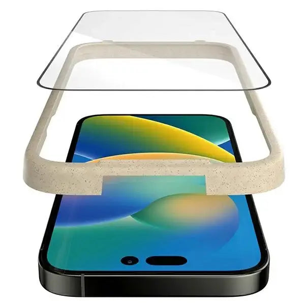 PanzerGlass Ultra-Wide Fit Antibacterial Tempered Glass with Positioner for iPhone 14 Pro - Cell phone tempered