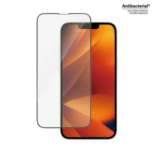 PanzerGlass Ultra-Wide Fit Tempered Glass Antibacterial Privacy with Positioner for iPhone 14/13 Pro/13 - Cell phone
