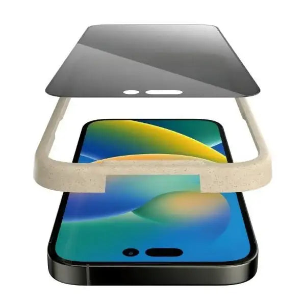 PanzerGlass Ultra-Wide Fit Tempered Glass Antibacterial Privacy with Positioner for iPhone 14 Pro - Cell phone tempered