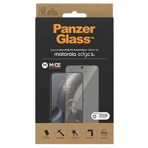 PanzerGlass Ultra-Wide Fit tempered glass for Motorola Edge 30 Neo - Cell phone tempered glass<<<HurtelXML