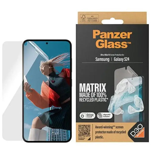 PanzerGlass Ultra-Wide Fit tempered glass with D3O® with applicator for Samsung Galaxy S24 - Cell phone tempered