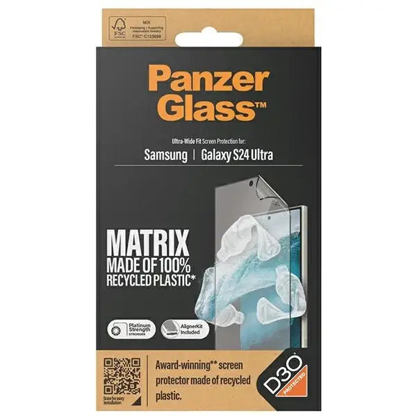 PanzerGlass Ultra-Wide Fit tempered glass with D3O® with applicator for Samsung Galaxy S24 Ultra - Cell phone tempered