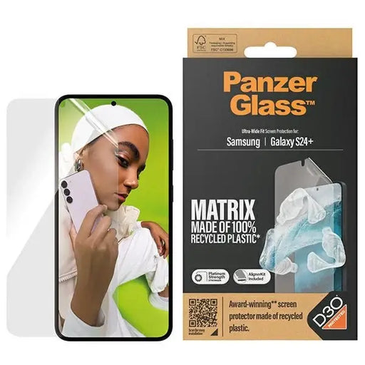PanzerGlass Ultra-Wide Fit tempered glass with D3O® with applicator for Samsung Galaxy S24+ - Cell phone tempered