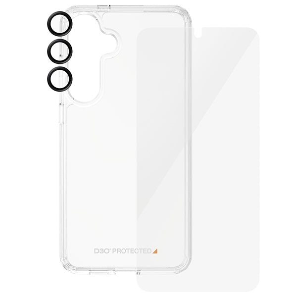 PanzerGlass Bundle 3in1 Transparent Case + Film + Camera Protector for Samsung Galaxy S24