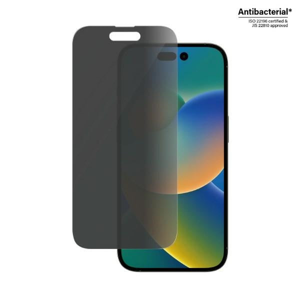 PanzerGlass Classic Fit antibacterial privacy glass for iPhone 14 Pro