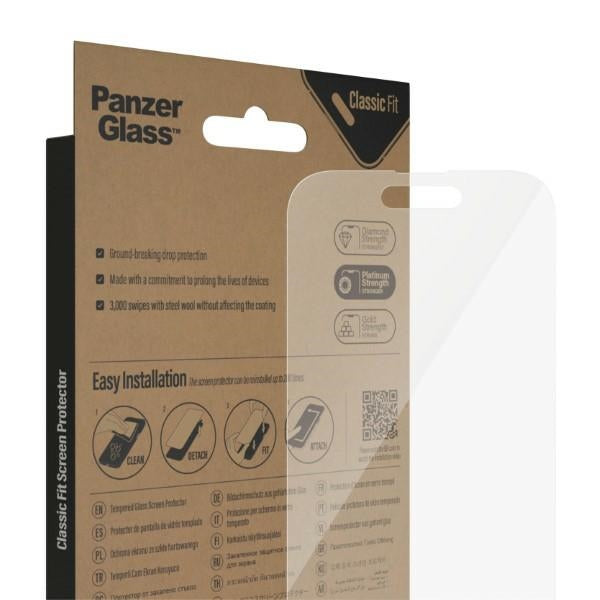 PanzerGlass Classic Fit antibacterial glass for iPhone 14 Pro