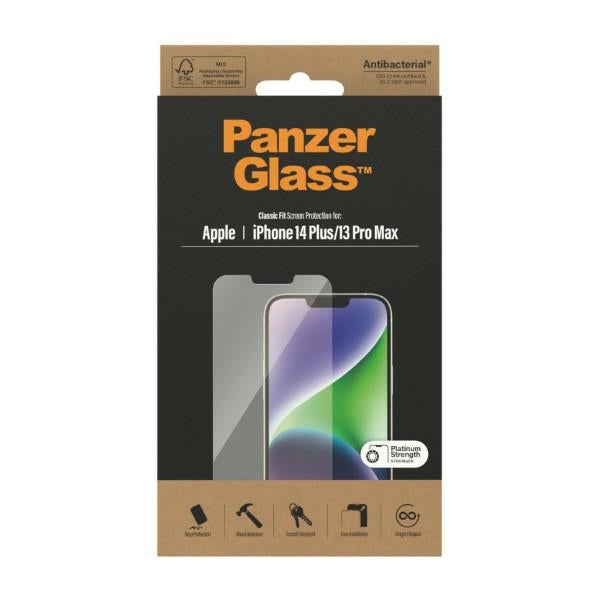 PanzerGlass Classic Fit antibacterial glass for iPhone 14 Plus / 13 Pro Max