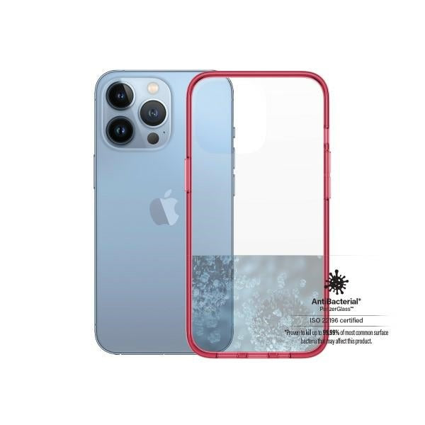 PanzerGlass ClearCase antibacterial Military Grade certified case for iPhone 13 Pro - transparent pink
