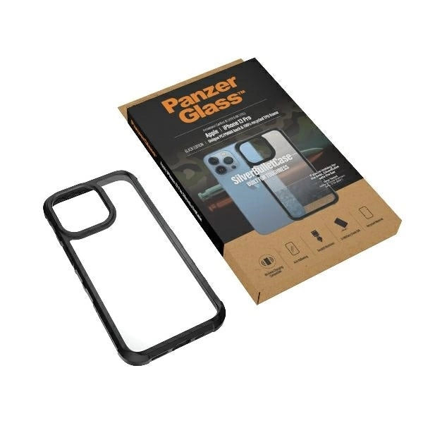 PanzerGlass ClearCase antibacterial Military Grade certified case for iPhone 13 Pro - transparent and black