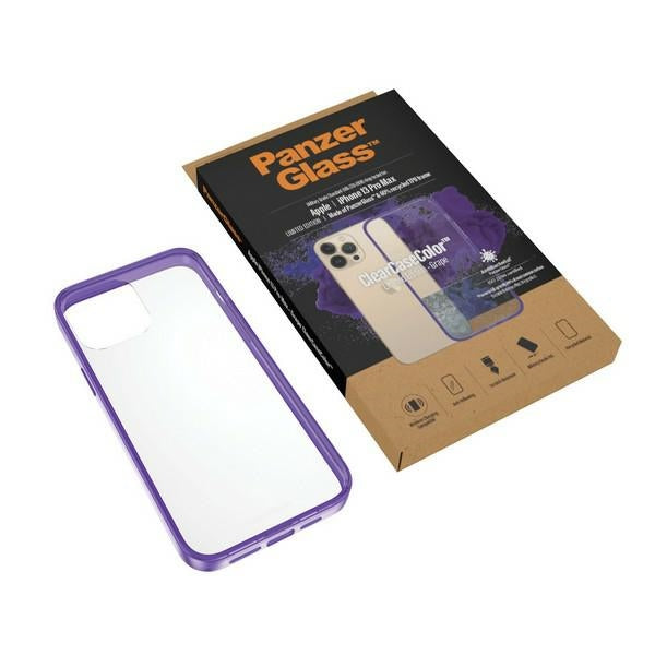 PanzerGlass ClearCase antibacterial Military Grade certified case for iPhone 13 Pro Max - transparent purple