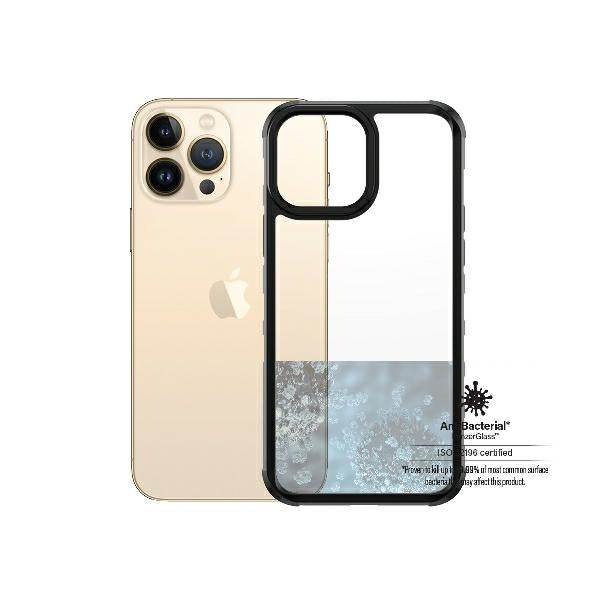 PanzerGlass ClearCase antibacterial Military Grade certified case for iPhone 13 Pro Max - transparent and black