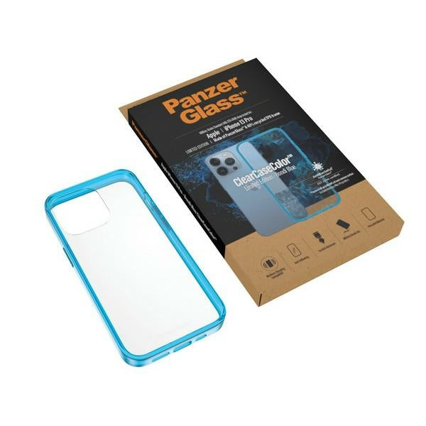PanzerGlass ClearCase Antibacterial Military Grade Certified Case for iPhone 13 Pro - Transparent Blue