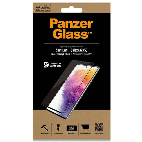 PanzerGlass E2E Regular tempered glass for Samsung Galaxy A73 - with black frame